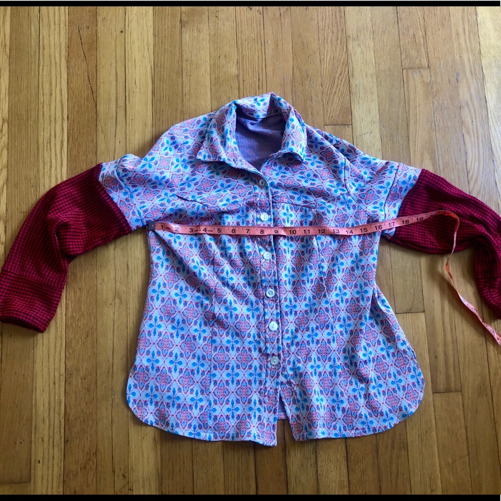 60s Vintage Polyester Two Toned Top - Picture 5 of 7